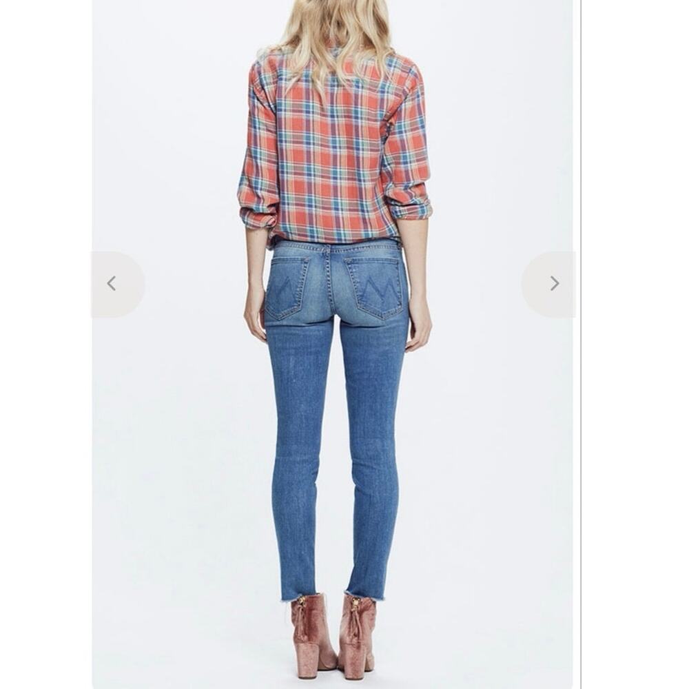 MOTHER The Looker Ankle Fray Jeans Birds of Paradise Size 25